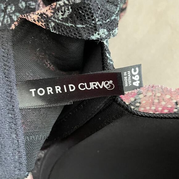 Torrid NWT Lightly Lined Everyday Wire-Free Bra Floral 360° Back Smoothing 46C - Picture 8 of 11